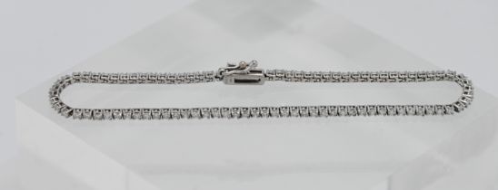 Iliana- an 18k white gold diamond bracelet, approx. 2ct, approx. 6g, with receipt.