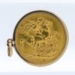 A Victoria gold full sovereign, date 1900 in 9ct gold pendant mount, approx. 9.20g
