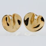 Tiffany & Co, a pair of 18ct yellow gold clip on earrings, stamped Tiffany 750, approx. 16.6g,