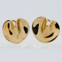 Tiffany & Co, a pair of 18ct yellow gold clip on earrings, stamped Tiffany 750, approx. 16.6g,