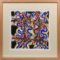 John Barnicoat, mixed media on paper 'Abstract', framed and pencil inscribed '5th of the 7th-