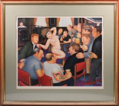 Beryl Cook (1926-2008), signed print - 'Lunchtime Entertainment', edition FDA,