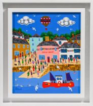 Brian Pollard, an original painting direct from the artist's studio, acrylic on canvas 'Padstow'