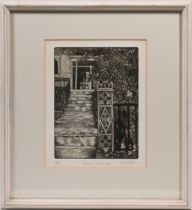 Rita Smith etching and aquatint - 'Boston Gateway', edition artist proof, framed and glazed. Overall