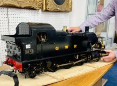 A 5 inch gauge coal fired live steam Class 2-6-2 tank locomotive, black livery, 5572, possibly