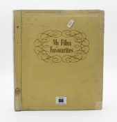 An album of various famous film stars, with some signed, circa 1940s and 1950s.