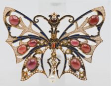 Butler & Wilson, a beautiful large butterfly brooch, boxed.