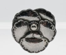 Georg Jensen sterling silver pansy brooch, with marks and no.113 to reverse. marked '113', 40mm x