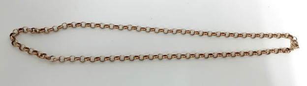 A 9ct gold Belcher chain, weight 17.2g.