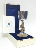 A 1977 Silver Jubilee Commemorative Goblet, limited edition 299/750 made by the Order of the Dean