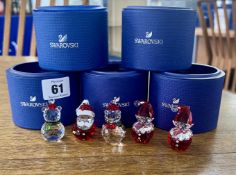 Swarovski Crystal Glass, a small mixed collection including 'Rocking Polar Bear', 'Christmas