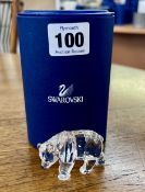Swarovski Crystal Glass, Bear, boxed.