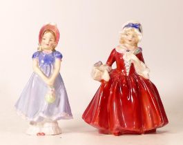 Royal Doulton Child Figures Ivy Hn1768 & Lavinia Hn1955(2)