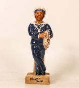 Royal Doulton Advertising Figure Players Hero & matching Name Plaque, boxed (2)