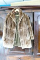 Vintage Ladies Fur Coat, approx size 12