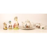 Royal Albert Beatrix Potter Figures Jemima Puddleduck, Beswick Bp3 Jemima Puddleduck & Tabatha