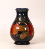 Moorcroft Small Pomegranate on Blue Ground Vase, impressed H M the Queen to base, height 9.5cm