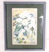 (S. ?. Harris) 20th Century Floral Scene, Watercolour on Paper, Signed lower right.