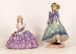 Early Royal Doulton lady figures Pantalettes HN1362, hairline to base together with Chloe HN1479 (2)