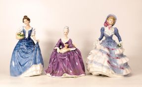 Royal Doulton Lady Figures to include Helen Hn3601, Hanna Hn3655 & Charlotte Hn2421(3)