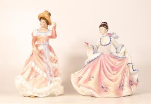 Royal Doulton Lady Figures Rebecca Hn2805 & Sharon (2)