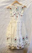 1960's Bijou Ladies Embroidered Dress , Approx Size 10