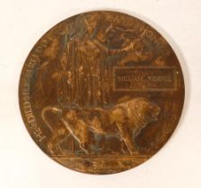 WW1 Military Death Penny awarded to William Yoxall