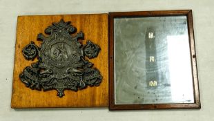 London North Western Railway Plaque on Solid Wood Back together with a British Rail (M) Framed