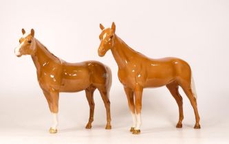 Beswick palomino Arab Bahram 1771 together with Bois Roussel 701 (2)