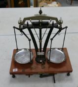 Very Large Stanton Industries Made Set of Gold Scales, buyer advised remove from Wedgwood