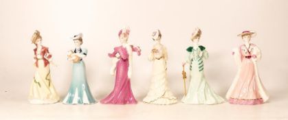 A collection of small Coalport Lady Figures to include Lady Emma, Lady Emily, Lady Helena, Lady