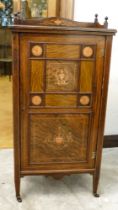 Rosewood music cabinet, h 116cm x w 56cm x d 38cm appx.