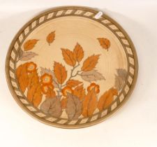 Crown Ducal Autumn leaves charger . Diameter 36cm