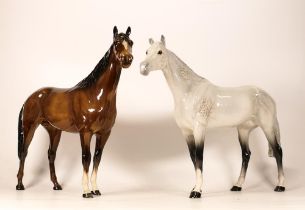 Beswick Grey Bois Roussel 701 & Large Hunter 1734(2)