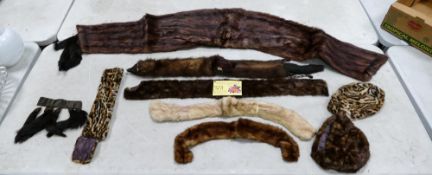 A collection of Vintage Fur Muffs, Collars & Stole