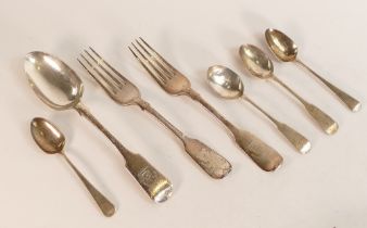 Group of assorted hallmarked silver cutlery, gross weight 262g