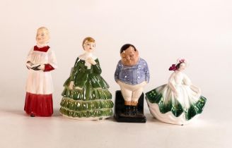 Royal Doulton Figures to include Fat Boy, Sunday Best HN3218, Choir Boy Hn2141 & Belle Hn2340(4)