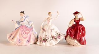 Royal Doulton Lady Figures to include Buttercup HN2399, Rebecca Hn2805 & Shirley Hn2702(3)