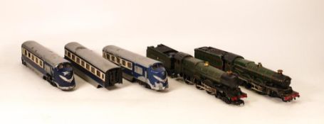 Three Model Locomotive Trains to include Hornby Bristol Castle, Lima King George V and Trix TTR