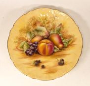 Aynsley Orchard Gold patterned Wall Plate, diameter 26.5cm