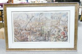 Phillip Gibson, Signed Limited Edition Print 'Burslem and Cobridge'a for Cobridge Stoneware