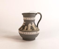 Wedgwood White on Grey Jug, height 12cm