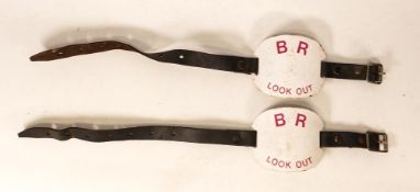 Two British Rail (BR) Arm Bands with Leather strap and buckles.
