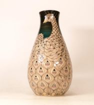 Dennis China Peacock Decorated Limited Edition Vase, dated 2008, height 29cm