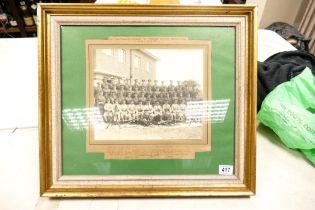 Framed WW2 Era Military Photograph 2nd Lieutenants Course "B" RMSA School Browndown 1938, frame size