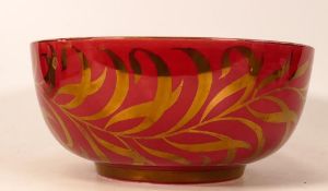 Wedgwood Arts & Crafts Bowl, Silver Lustre on Maroon Ground. Reminiscent of the work of Millicent