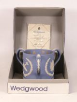 Wedgwood three handled "The Spitfire Mug" limited edition of 200 in 1969, boxed with certificate.