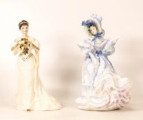 Royal Doulton Lady Figures to include Wedding Morn Hn3853 & Forget Me Nots Hn3700(2)