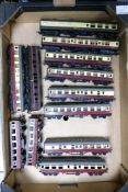 A Collection of Model Railway Carriages, mostly Tri-ang together with Lima and TTR examples (1 Tray)