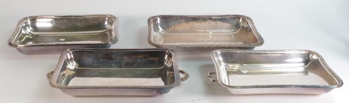 Two nice quality silver plated entree dishes with lids